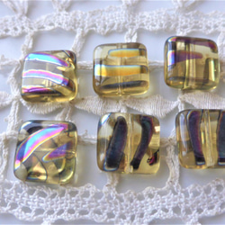 ハーブティラインCzech Glass Beads ６個 2枚目の画像