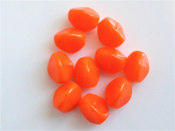捷克珠子捷克玻璃珠品種橙色不透明10件 第2張的照片