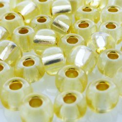 10克捷克玻璃珠透明淺黃色3.5毫米 第2張的照片