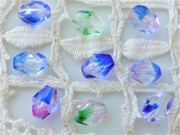 FP 虹　チェコビーズCzech Glass Beads１０個 2枚目の画像