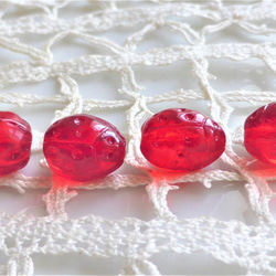 小瓢蟲紅色捷克玻璃珠6顆 第4張的照片