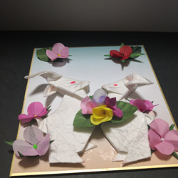 和紙の折り紙アート(うさぎ) 2枚目の画像