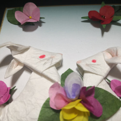 和紙の折り紙アート(うさぎ) 3枚目の画像