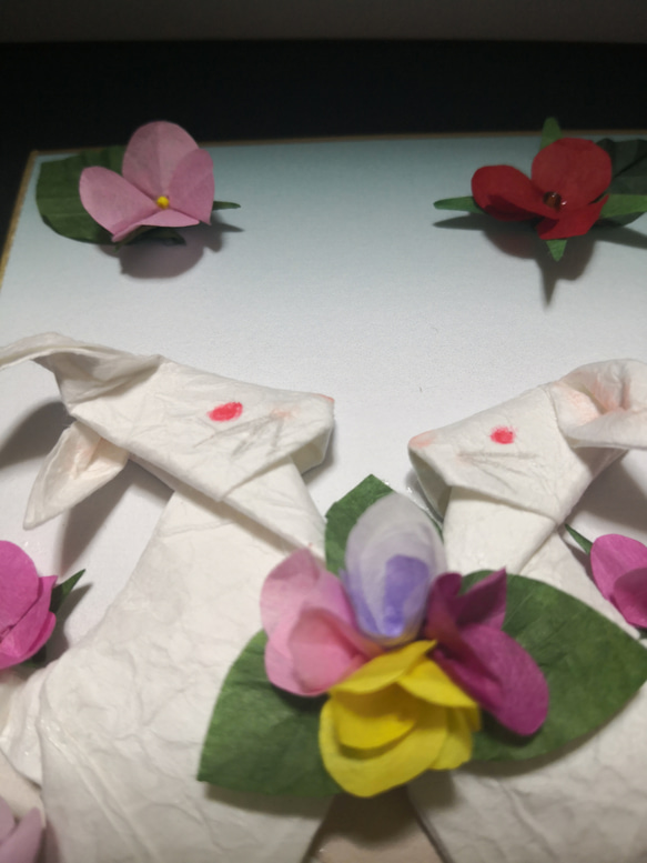 和紙の折り紙アート(うさぎ) 3枚目の画像