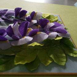 和紙の折り紙フラワー(藤の花) 2枚目の画像