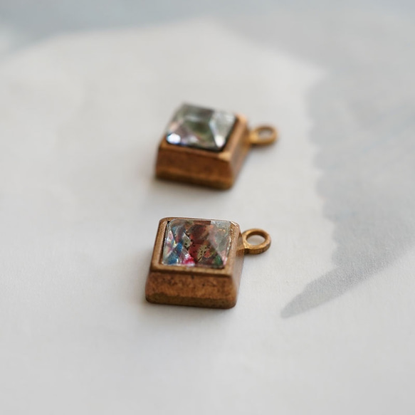 アンティーク　アイリスガラス　オクタゴン　ペンダント　アールデコ アンティーク アイリスガラス オクタゴン ペンダント アールデコ