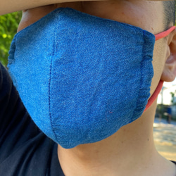ダブルガーゼ　大人サイズ立体マスク　フィルターポケット付　送料無料 4枚目の画像