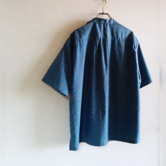 オープンカラーシャツ 先染めシャンブレー　❛Honbre 4枚目の画像