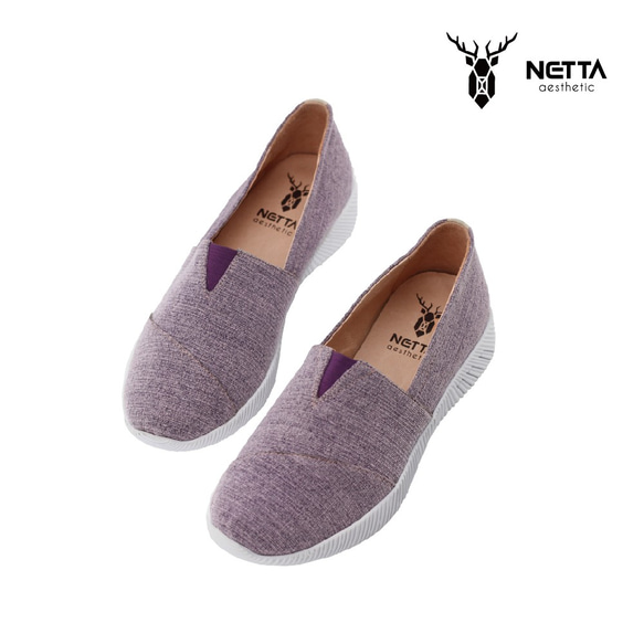 NETTA厚底舒適休閒鞋 紫色 / 厚底鞋 / 休閒鞋 / 懶人鞋 第5張的照片