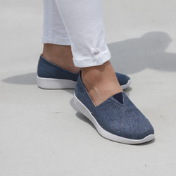 NETTA厚底舒適休閒鞋 藍色 / 厚底鞋 / 休閒鞋 / 懶人鞋 第3張的照片