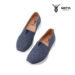 NETTA厚底舒適休閒鞋 藍色 / 厚底鞋 / 休閒鞋 / 懶人鞋 第5張的照片