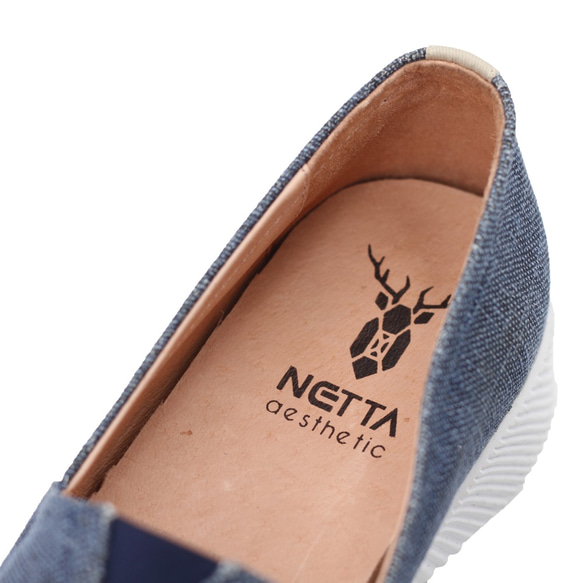 NETTA厚底舒適休閒鞋 藍色 / 厚底鞋 / 休閒鞋 / 懶人鞋 第8張的照片