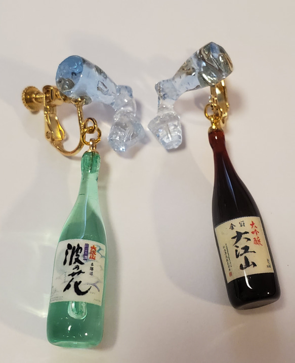 日本酒 ピアス イヤリング アレルギー対応あり 2枚目の画像