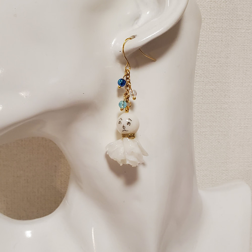 てるてる坊主 ピアス イヤリング アレルギー対応あり イヤリング