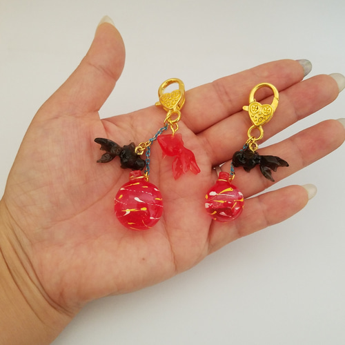 ヨーヨー＆金魚 チャーム (大) ペット服・アクセサリー HAPPY