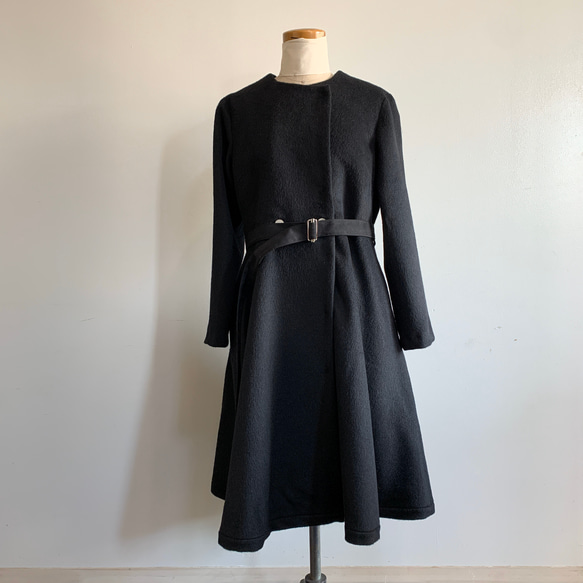 [訂製] 安哥拉毛毛美麗 X 線禮服外套 黑色 第9張的照片