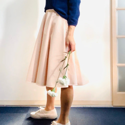 [SALE]棉/尼龍圓裙櫻桃粉色 第3張的照片