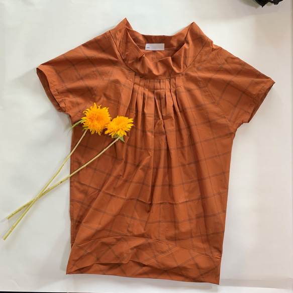 [SALE] 棉絲大廓形襯衫橙色 第9張的照片