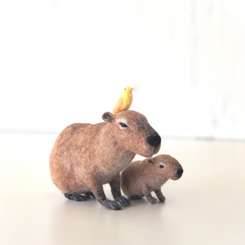 羊毛フェルト　カピバラ カピバラ羊毛フェルト