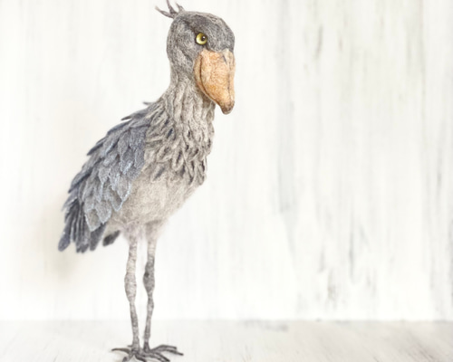 羊毛フェルト ハシビロコウさん 立体・オブジェ 餡子猫 通販 12909467