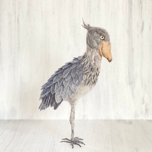 羊毛フェルト ハシビロコウさん 立体・オブジェ 餡子猫 通販 12909467