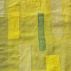 【１点物】ミモザ色の軽やか手織ストール 4枚目の画像