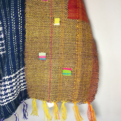 秋の訪れ さをり織りのストール 4枚目の画像