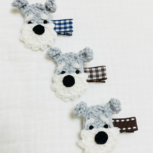 再販×9】ミニチュアシュナウザーのベビーヘアクリップ♡ 赤ちゃん