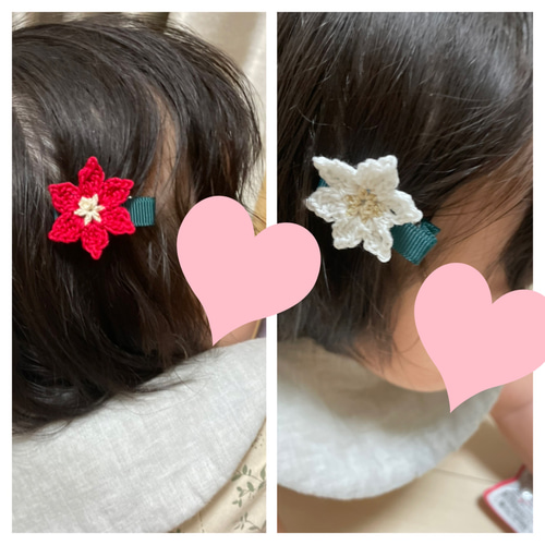 ✿お正月 鏡餅のベビーヘアクリップ 赤ちゃん 出産祝い ヘアゴム