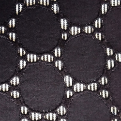 【受注生産】大人用３枚仕立てオリジナルフリルハット（黒×グレーストライプ織） 5枚目の画像