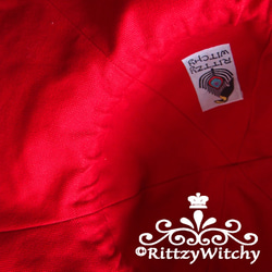 【受注生産】14㎝ツバの上品なレオパード×赤の女優帽 6枚目の画像