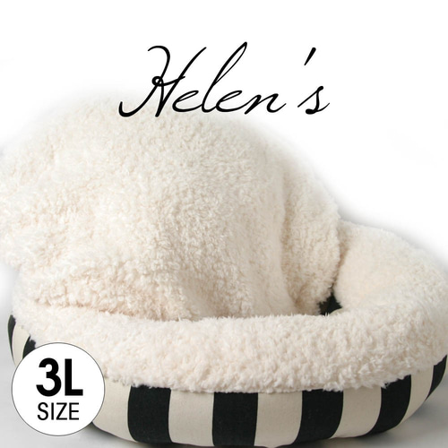 Helen'sペットベッド 8号帆布生地 クレート マット 生成ファー L