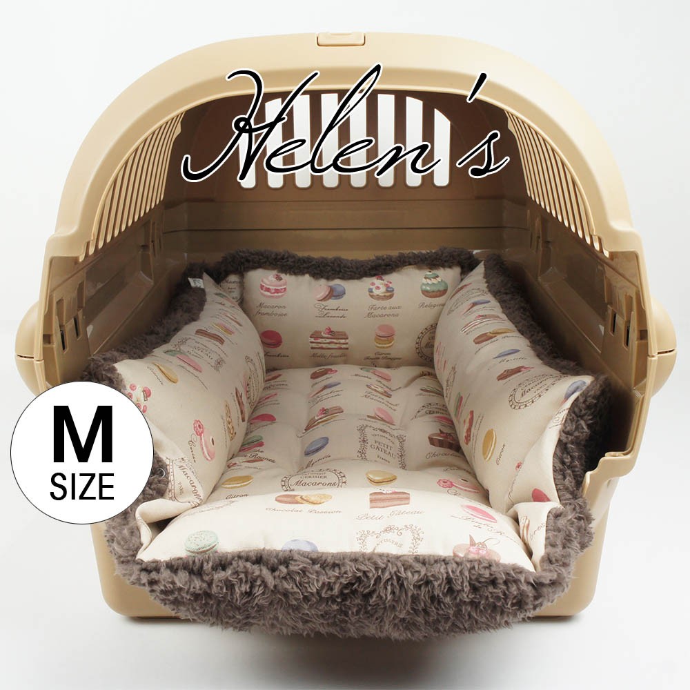 【送料*無料】キャリークッションベッド/クレートクッション マカロンベージュアッシュブラウン　Mサイズ 7,441円