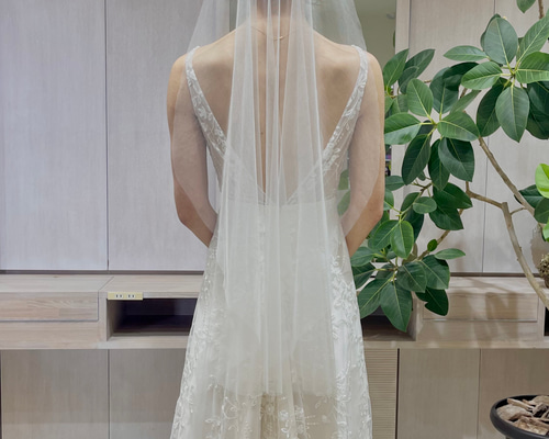 限定値下げ！ウェディングドレス⭐️ベールダウンできるベール付き！ 1_b1d89f951ebf2275f33046b7af40