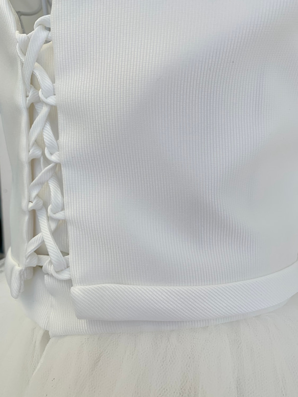ﾙﾘｱﾝ ウェディング シンプルAラインセパレートドレス オフショルダー チュールオーバードレス付き 5枚目の画像