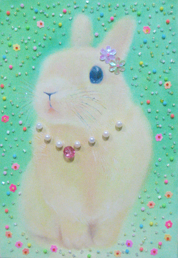 rabbit 絵画 azu 通販 424781｜Creema(クリーマ)