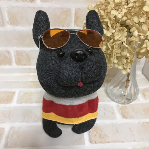 ぽっけに手 サングラス装着☆ フレブルのぬいぐるみ ぬいぐるみ