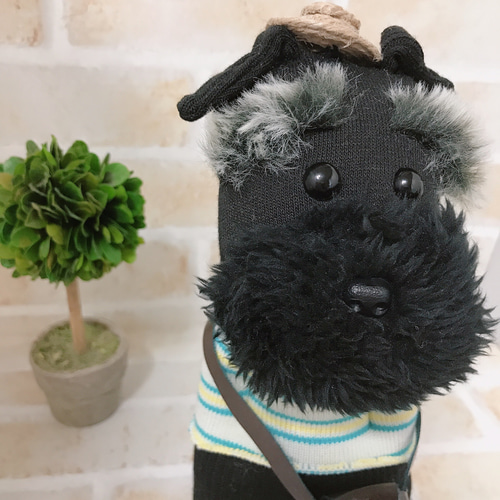 ☆オーダーメイド☆ ぽっけに手 シュナウザー ぬいぐるみ ぬいぐるみ