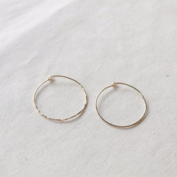 maumaumau◆ルチルクォーツ フープピアス✧14kgf アクセサリーのプレゼント K18YG ルチルクォーツ ピアス 18金