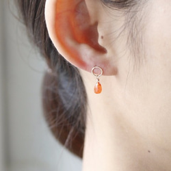 [14kgf]小耳環×紅玉髓 第5張的照片