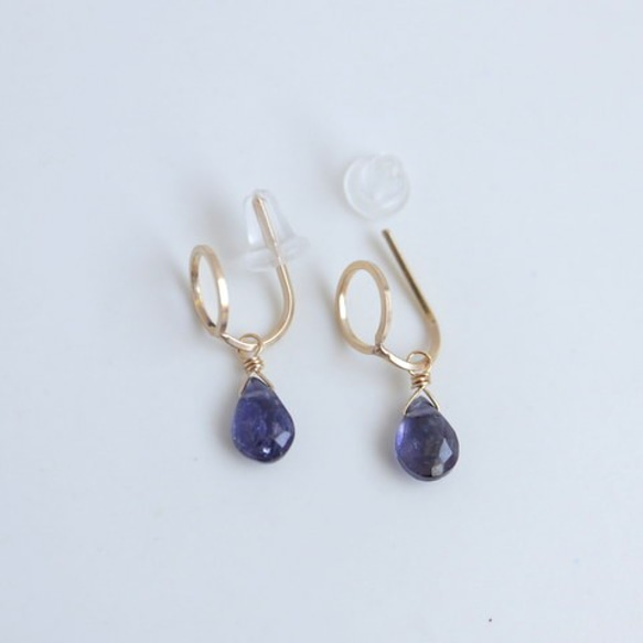 [14kgf] Iolite Charm（1對） 第4張的照片