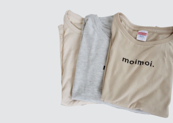 暮らしのたからものオリジナルTシャツ「moimoi」ナチュラル 4枚目の画像
