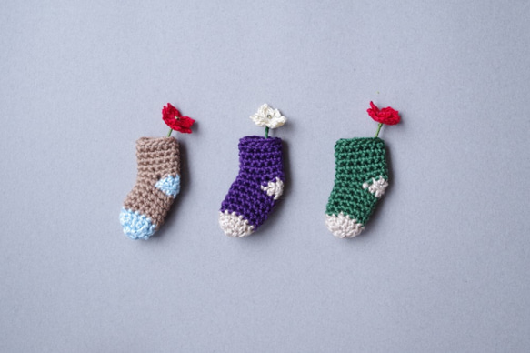 【ジャストワン】クリスマス靴下の花カレンダー<モスグリーン> 9枚目の画像