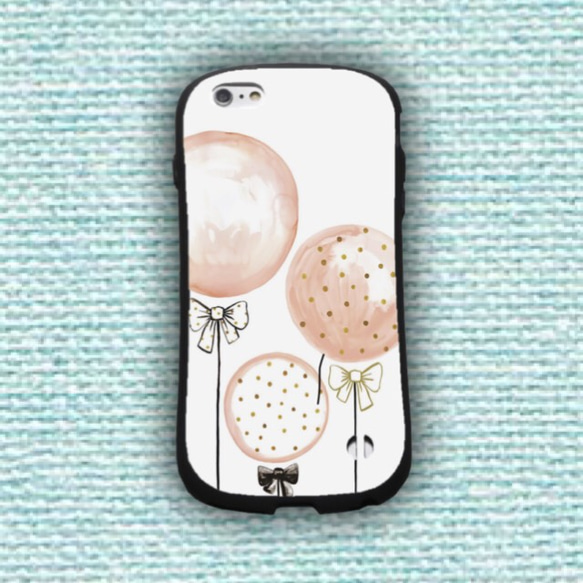 バルーン スマホケース オーダーメイド 人気  イラスト iPhoneケース 可愛いiPhoneケース 1枚目の画像