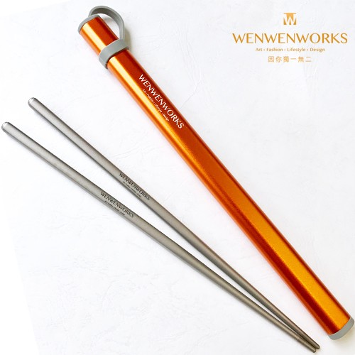 純チタン箸/登山/旅行/エコ/健康/WENWENWORKSクラシック箸 箸