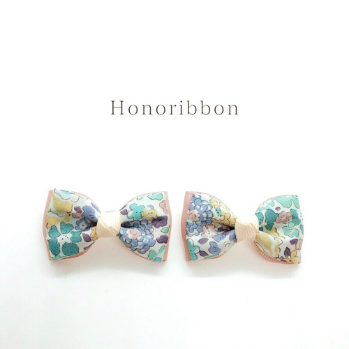 2個セット】ヘアゴム キッズ ベビー リボン リバティ ヘアクリップ
