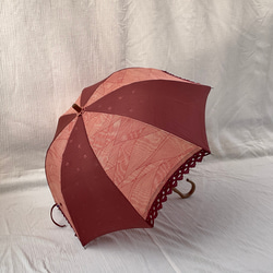 着物リメイク日傘（２種類の羽織りから…） 1枚目の画像