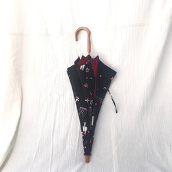 着物リメイク日傘（桜とうさぎ） 6枚目の画像