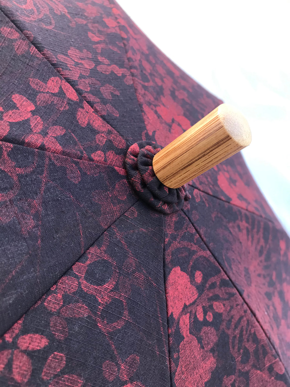 着物リメイク日傘（紬） 4枚目の画像