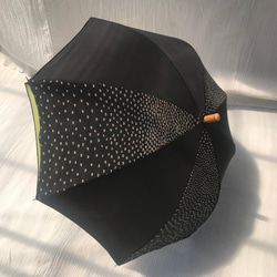 落ち着いた色調と柄のかわず張り日傘（グリーン）（最終セール中） 2枚目の画像